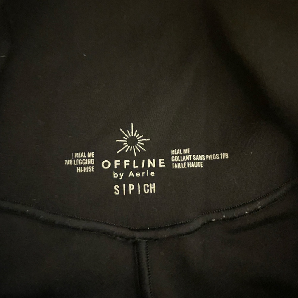 AERIE LEGGINGS BLACK FRONT CROSS SIZE SMALL